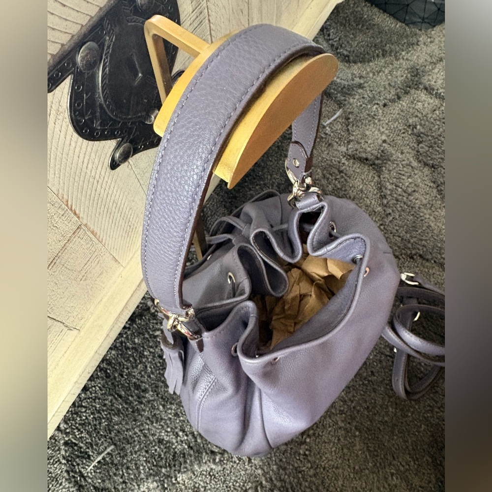 Coach Purple Leather Shoulder Bag - Picture 11 of 16